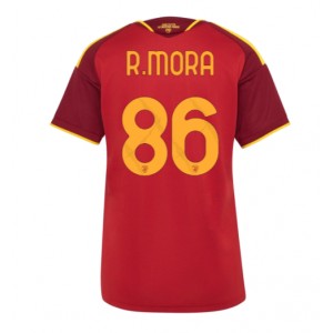 AS Roma Rodrigo Mora #86 Jalkapallovaatteet Naisten Kotipaita 2026-27 Lyhythihainen